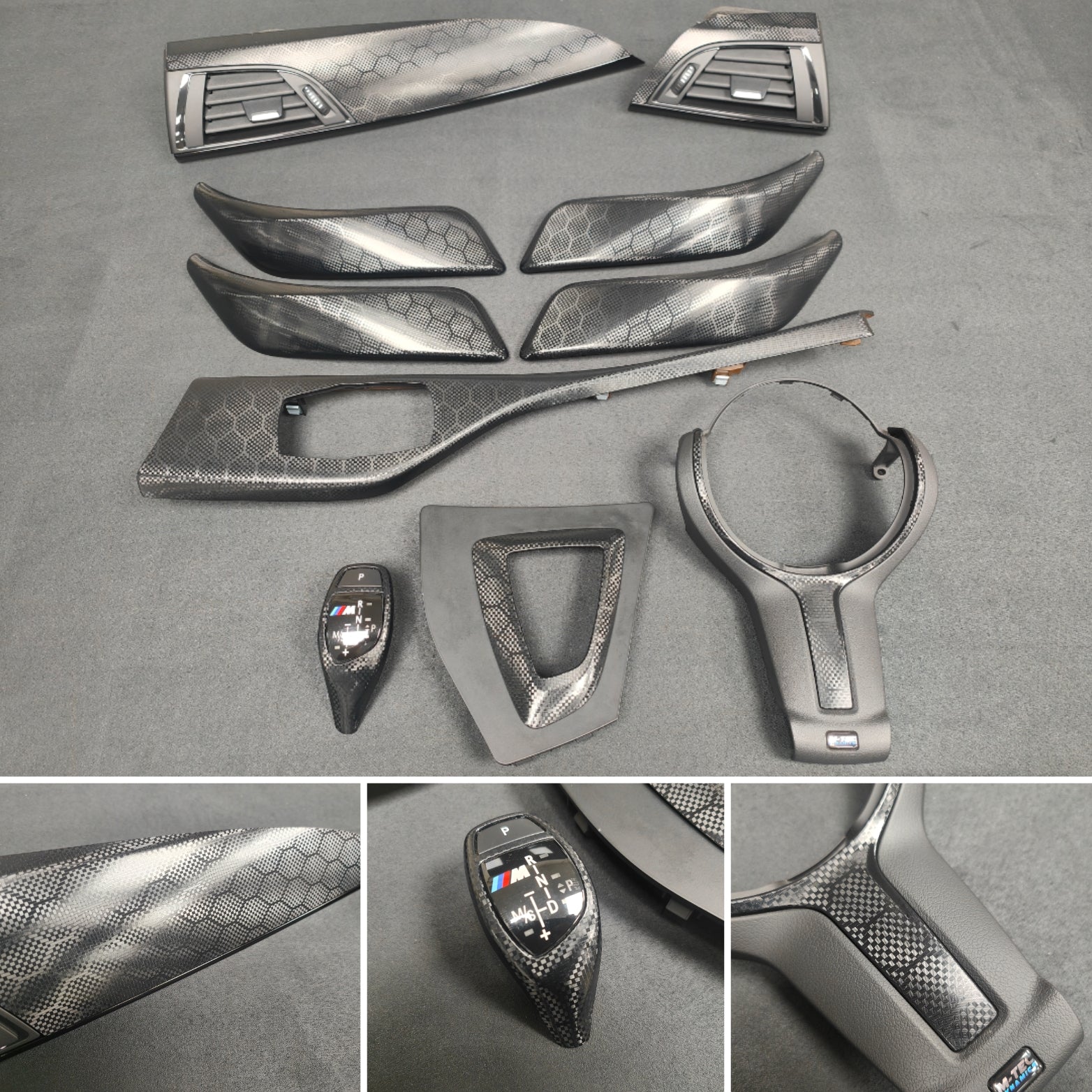 WRAPPING SERVICE - BMW F2X INTERIOR TRIM SET - HEXAGONAL CARBON F20 F21 F22 F23